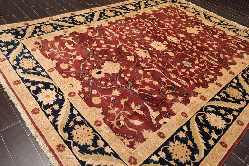 8'10"x11'8'' Hand Knotted Traditional Oriental Area Rug Reversible Red