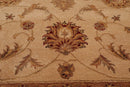 7'9" x 9'9" Handmade 100% Wool Oriental Area Rug Tan