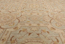 9' x 12' Hand Knotted 100% Wool Chobi Peshawar Oriental Area Rug Gray Beige
