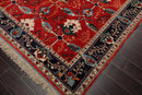 7'x 8'10'' look Hand Knotted Wool Arts & Craft Area Rug Orangy Red