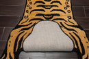 3x5 Gold Tiger Handmade 100% Wool Novelty/Animal Oriental Area Rug