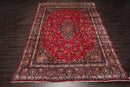 9x12 Red Hand Knotted Traditional Sarouk Wool Oriental Area Rug