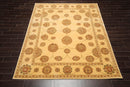 7'6" x 9'6" Machine Made 100% Wool Oriental Area Rug Champagne, Green