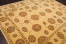 7'6" x 9'6" Machine Made 100% Wool Oriental Area Rug Champagne, Green