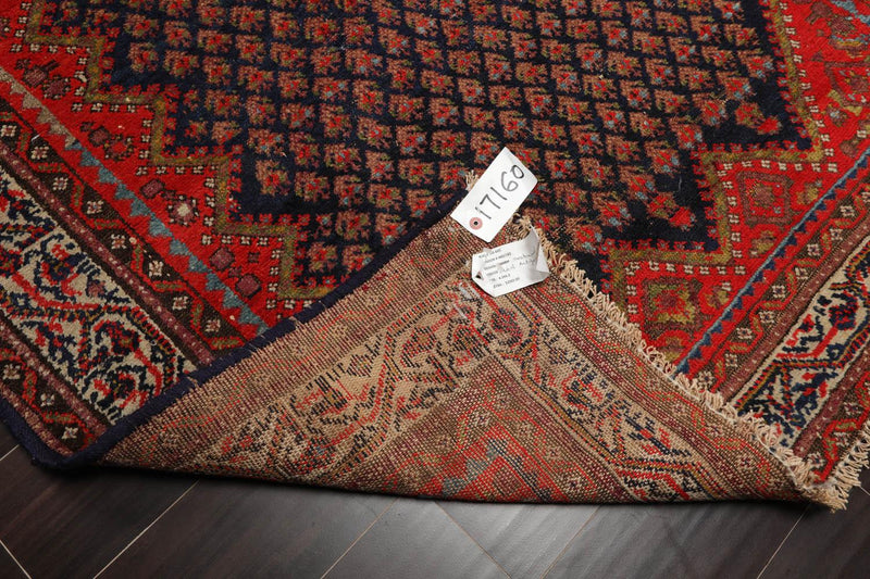 4'3" x 6'2" Antique Serabund Hand Knotted 100% Wool Traditional Area Rug Navy