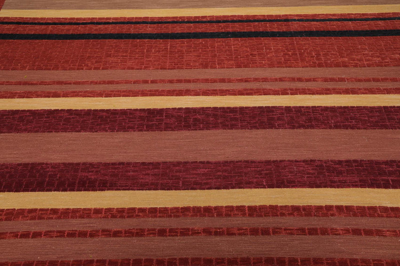 8'8"x 11'10" Hand Knotted 100% Wool Oriental Area Rug Rust