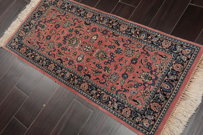 300 KPSI Pak Persian 16/18 Hand Knotted Wool Area Rug Blush 2' x 4'3"