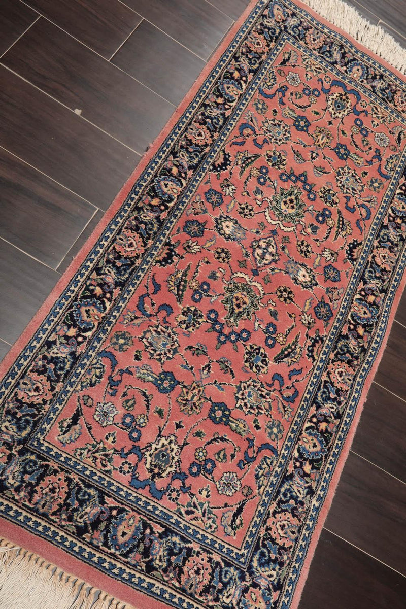 300 KPSI Pak Persian 16/18 Hand Knotted Wool Area Rug Blush 2' x 4'3"