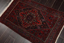 2'7''x4'1'' Hand Knotted Wool Tribal Traditional 200 KPSI Plus Pile Area Rug Red