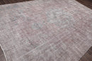 8'6" x 12'9" Hand Knotted Turkish Oushak Wool Distress Finish Area Rug Gray