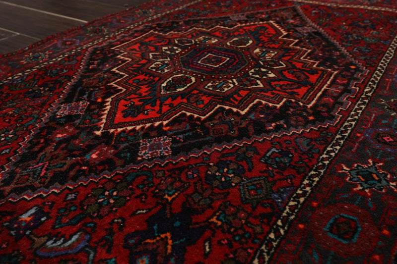 2'7''x4'1'' Hand Knotted Wool Tribal Traditional 200 KPSI Plus Pile Area Rug Red