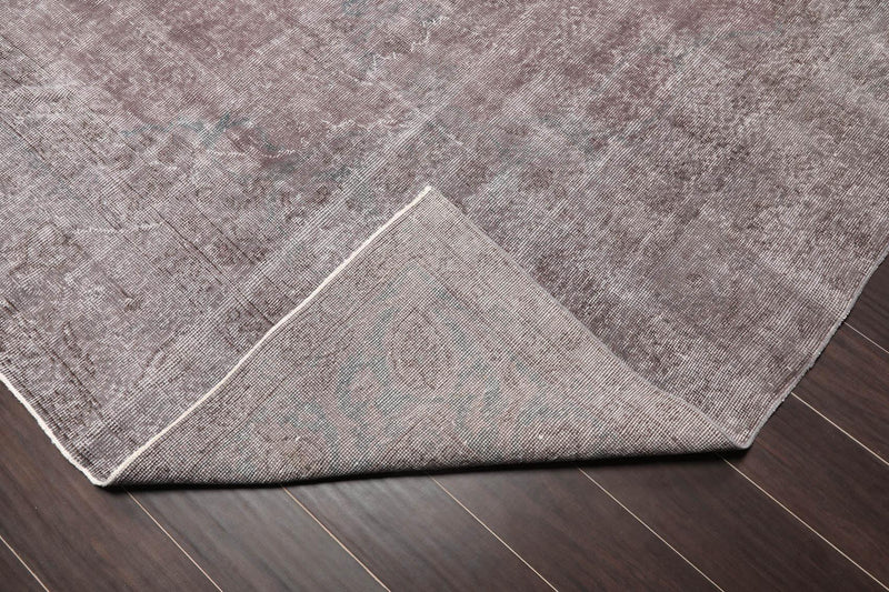 8'6" x 12'9" Hand Knotted Turkish Oushak Wool Distress Finish Area Rug Gray