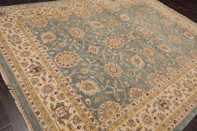8'8'' x 11'4'' Hand Knotted 100% Wool Agra Traditional Oriental Area Rug Slate