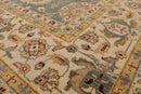 8'8'' x 11'4'' Hand Knotted 100% Wool Agra Traditional Oriental Area Rug Slate