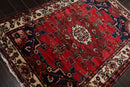4'5" x 6'7" Hamdaan 200 KPSI Vintage Hand Knotted Wool Area Rug Rusty Red