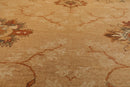 9'4" x 12'7" Hand Knotted 100% Wool Oushak Vegetable Dye Oriental Area Rug Tan