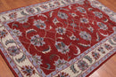 5' x 8' Handmade 100% Wool Traditional Oriental Area rug Traditional Rust