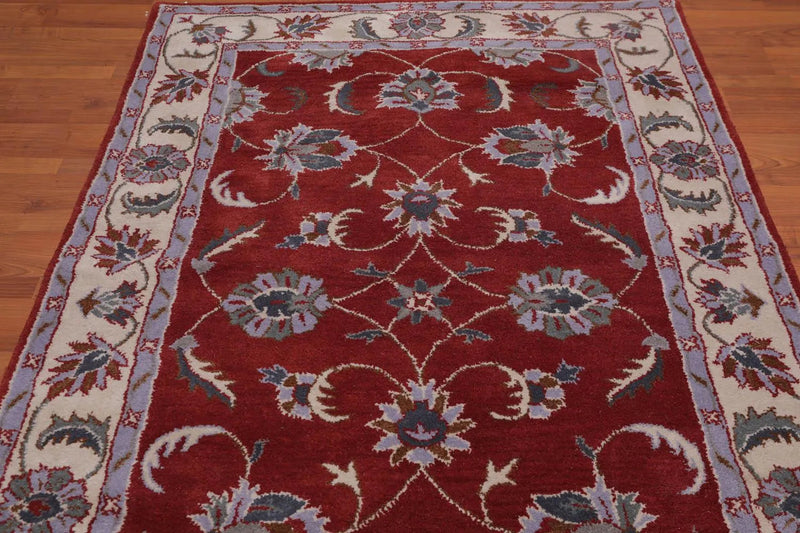 5' x 8' Handmade 100% Wool Traditional Oriental Area rug Traditional Rust