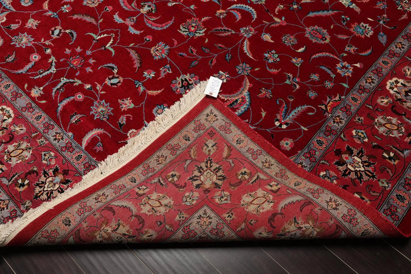 9'3'' x 12'4'' Hand Knotted Wool Tabrizz Samover 250 KPSI Oriental Area Rug Red