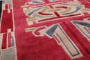5'6 x 8' Art Deco Hand Knotted 100% Wool Modern Tibetan Oriental Area Rug Black