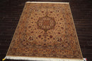 8'2" x 10'3" Hand Knotted 100% Wool Pak-Parsian 16/18 300 KPSI Area Rug Tan