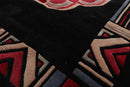 5'6 x 8' Art Deco Hand Knotted 100% Wool Modern Tibetan Oriental Area Rug Black