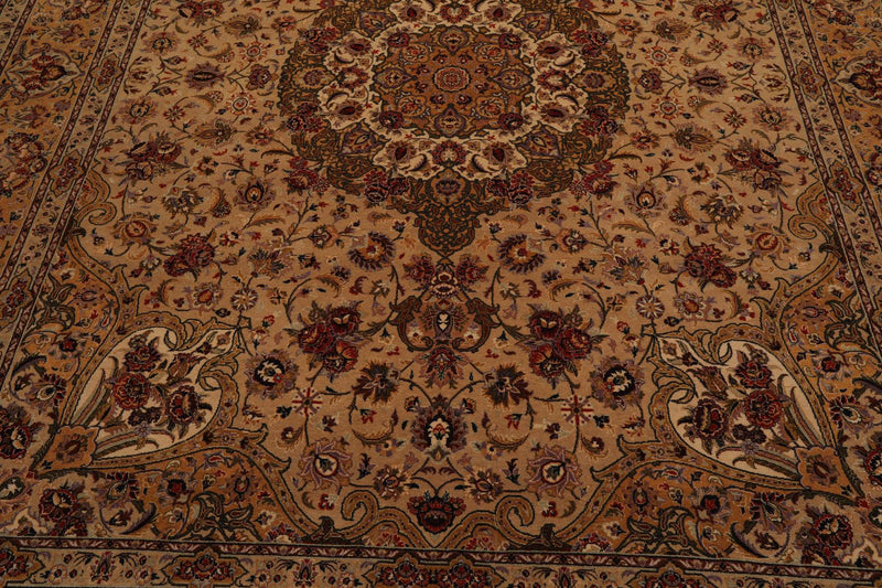 8'2" x 10'3" Hand Knotted 100% Wool Pak-Parsian 16/18 300 KPSI Area Rug Tan