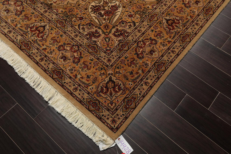 8'2" x 10'3" Hand Knotted 100% Wool Pak-Parsian 16/18 300 KPSI Area Rug Tan