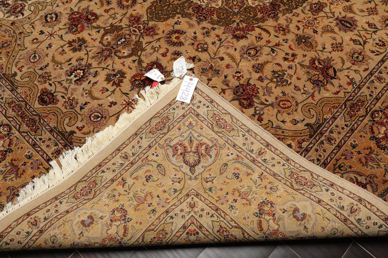 8'2" x 10'3" Hand Knotted 100% Wool Pak-Parsian 16/18 300 KPSI Area Rug Tan