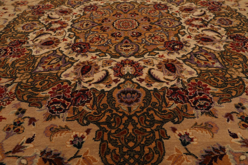 8'2" x 10'3" Hand Knotted 100% Wool Pak-Parsian 16/18 300 KPSI Area Rug Tan