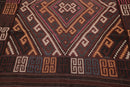 6'4"x11'8" Hand Woven Afghan Kilim Southwestern Runner Oriental Area Rug Brown