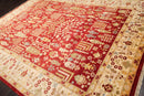9'1" x 11'11" Hand Knotted 100% Wool Peshawar Traditional Oriental Area Rug Rust