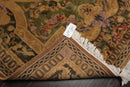 6x9 Pale Gold, Sage Hand Knotted 100% Wool French Aubusson Savonnerie  Traditional Oriental Area Rug