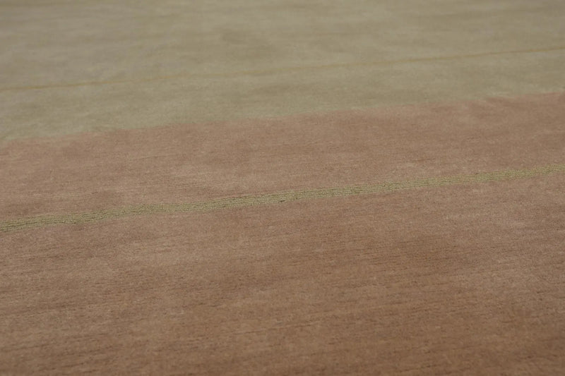 8' x 10' Muted Hand Knotted Designer Tibetan 100% Wool Modern Oriental Area Rug