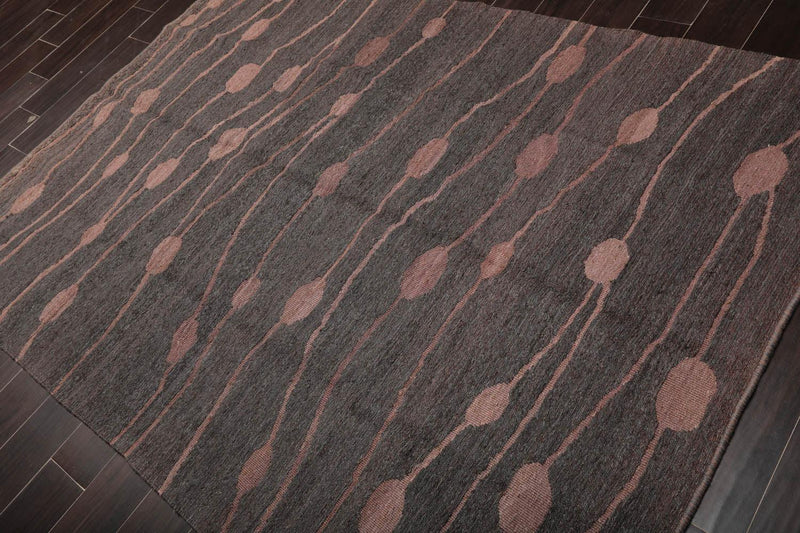 5'6" x 7'5" Reversible Hand Knotted 100% Wool Area Rug Copper