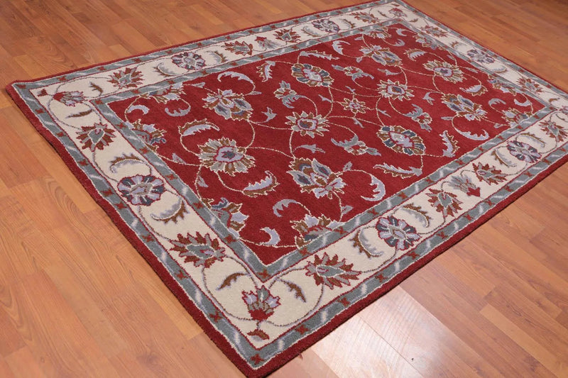5' x 8' Handmade 100% Wool Traditional Oriental Area Rug 5x8 Traditional Rust