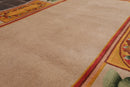 3'9" x 5'9" Hand Knotted 100% Wool Traditional Tibetan Oriental Area Rug Taupe