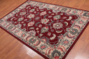 5' x 8' Handmade Wool Traditional Oriental Area Rug Traditional Burgundy