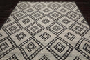 8'4'' x 10'3'' Hand Knotted Tibetan Wool Modern Diamond Oriental Area Rug Gray