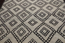 8'4'' x 10'3'' Hand Knotted Tibetan Wool Modern Diamond Oriental Area Rug Gray