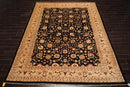 9'3" x 12' Hand Knotted 100% Wool Peshawar Oriental Area Rug Dark Chocolate