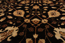 9'3" x 12' Hand Knotted 100% Wool Peshawar Oriental Area Rug Dark Chocolate