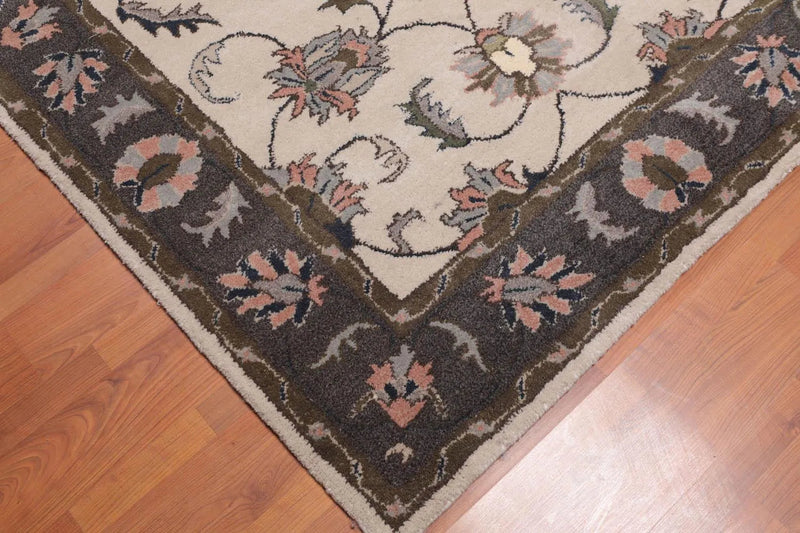 5' x 8' Handmade 100% Wool Traditional Oriental Area Rug Traditional Beige
