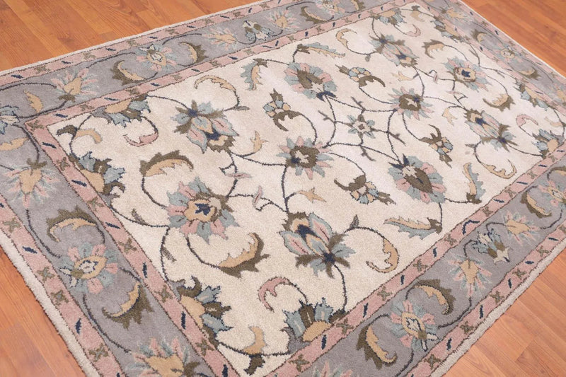 5' x 8' Handmade 100% Wool Traditional Oriental Area Rug Traditional Beige