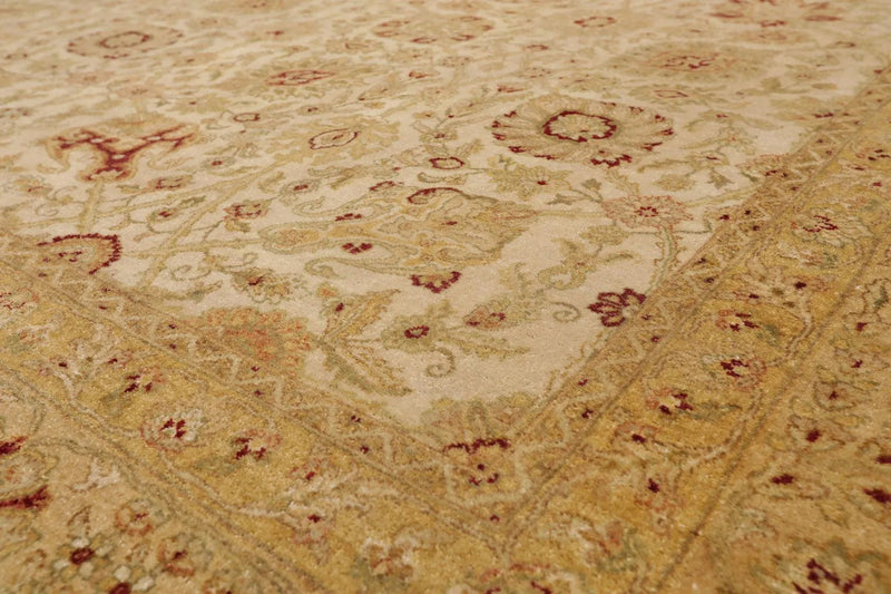 7'11'' x 10' Hand Knotted 100% Wool Agra 250 KPSI Oriental Area Rug Beige