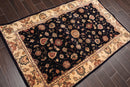 3'9"x5'9" Oriental Area Rug Hand Tufted New Zealand Wool & Silk Traditional 45-2015 Navy