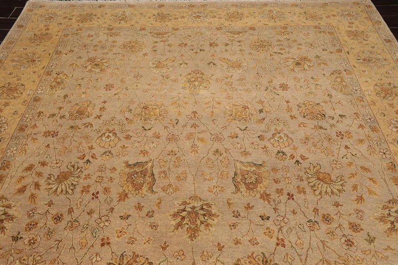 8'1'' x 10'3'' Hand Knotted 100% Wool Agra 150 KPSI Oriental Area Rug Taupe
