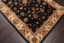 3'9"x5'9" Oriental Area Rug Hand Tufted New Zealand Wool & Silk Traditional 45-2015 Navy
