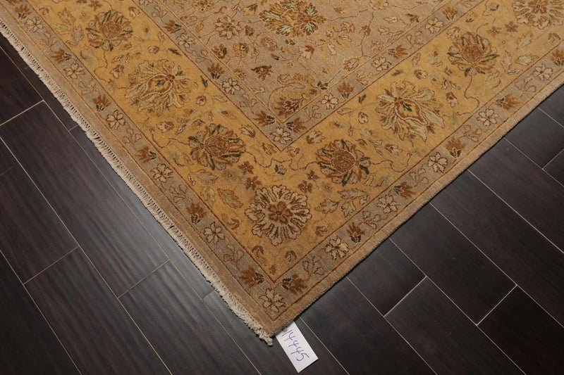 8'1'' x 10'3'' Hand Knotted 100% Wool Agra 150 KPSI Oriental Area Rug Taupe