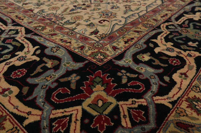 9'1" x 12' Hand Knotted 100% Wool Pak-Parsian 16/18 300 KPSI Area Rug Beige